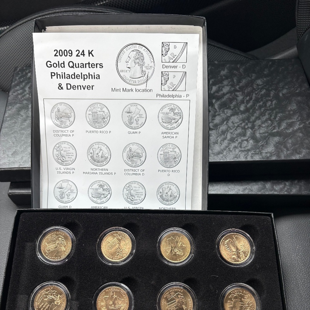 2009 24 Karat Gold plated State Quarters Collection